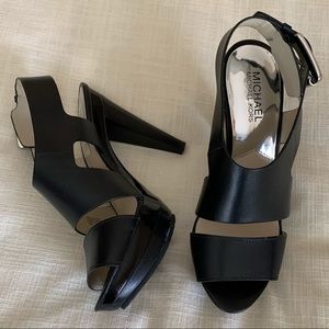 Michael Kors leather platform heel Sandals.US 7.5